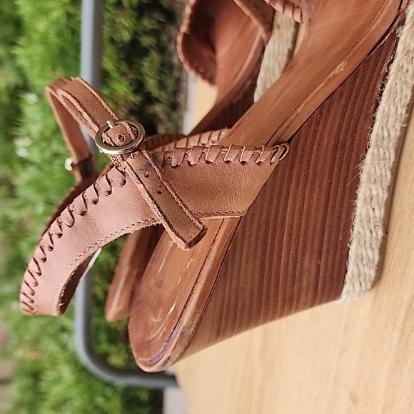 Jack Rogers Wedge Ankle Strap Sandals in Cognac Size 9.5 - Picture 5 of 11